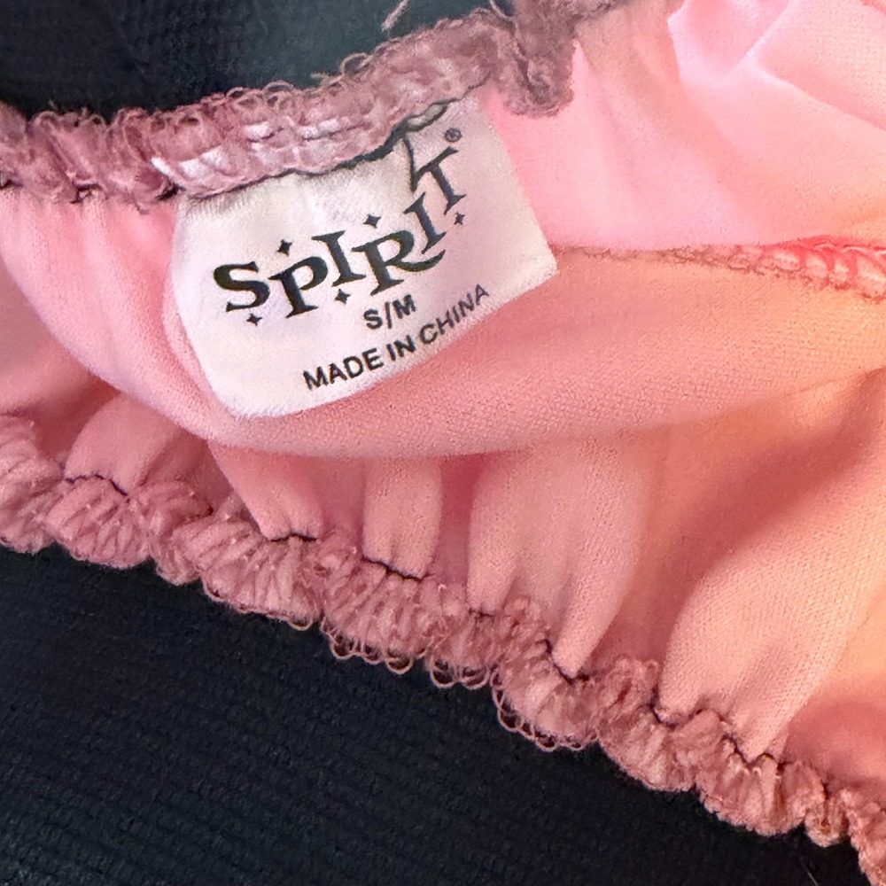 Spirit Halloween Pink Poodle Skirt 50s Sock Hop Costume Sequin Appliqué SM - Picture 3 of 8